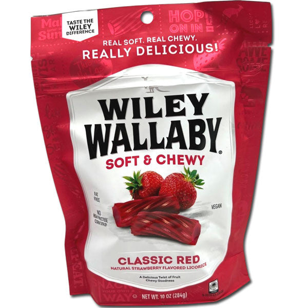 Wiley Wallaby Soft & Chewy Strawberry Licorice - 10oz
