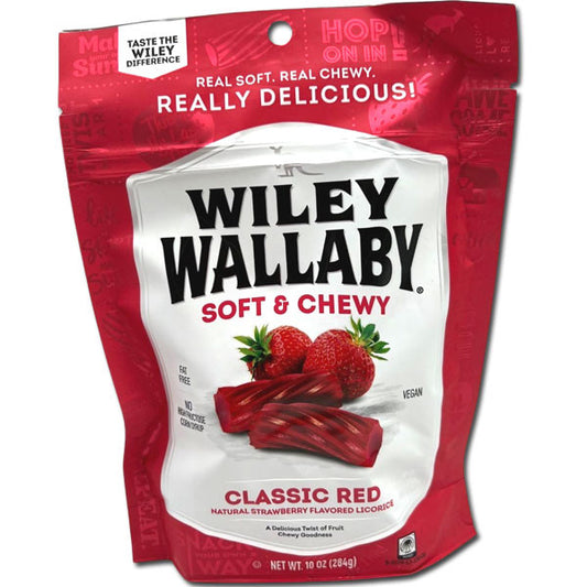 Wiley Wallaby Soft & Chewy Strawberry Licorice - 10oz